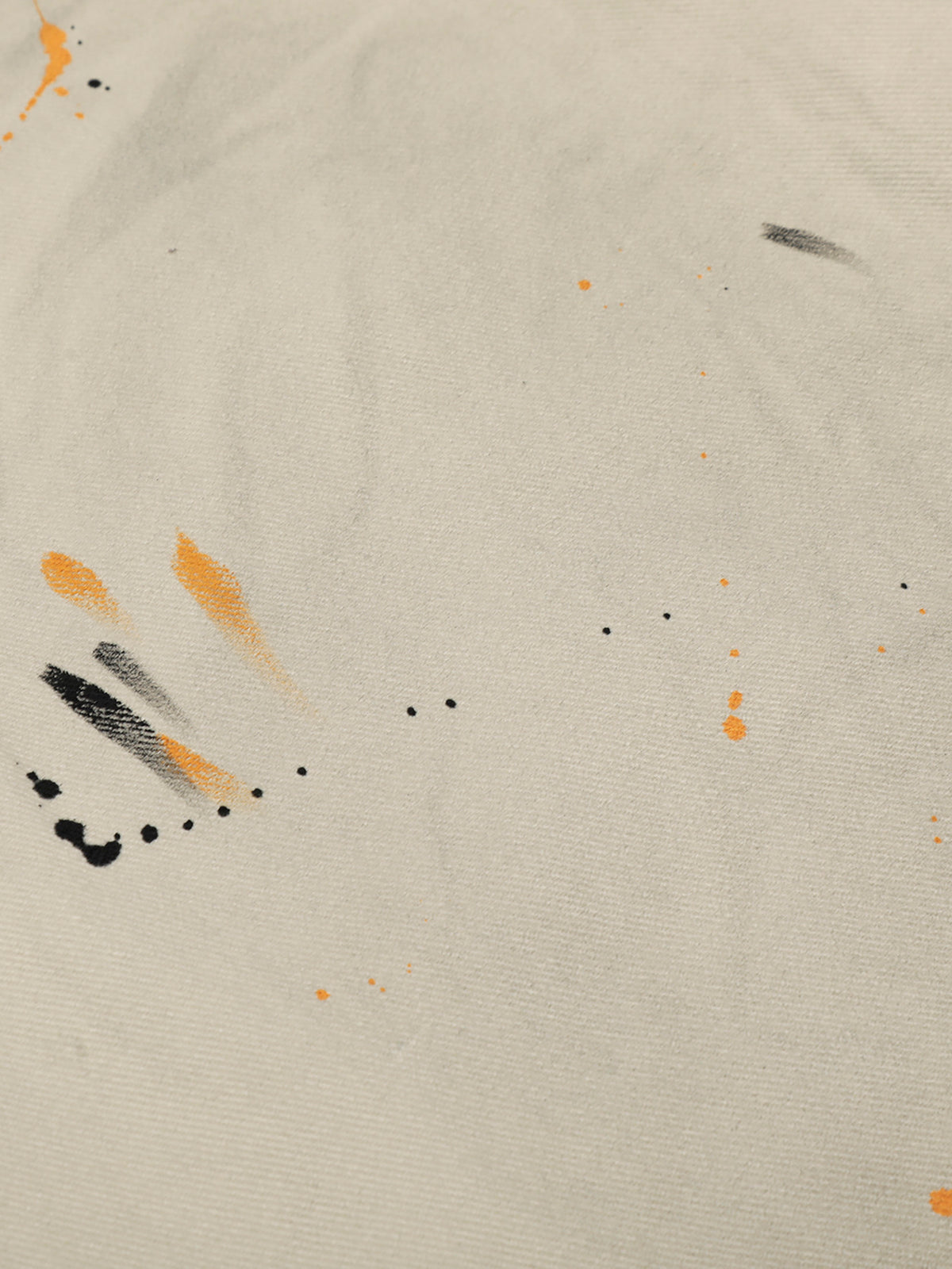 Paint-Splatter Smudge-Detail Curved Baggy Pants