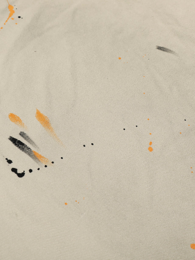 Paint-Splatter Smudge-Detail Curved Baggy Pants