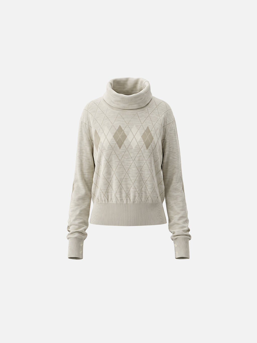 Argyle Slim-Fit Turtleneck Sweater