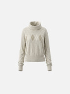 Argyle Slim-Fit Turtleneck Sweater