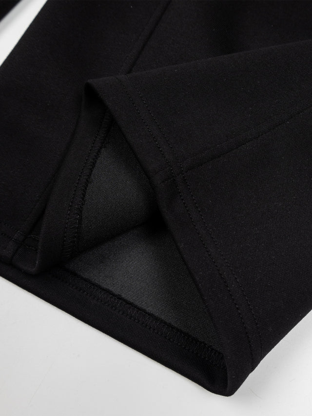 Curved-Seam Drawstring Baggy Barrel Sweatpants