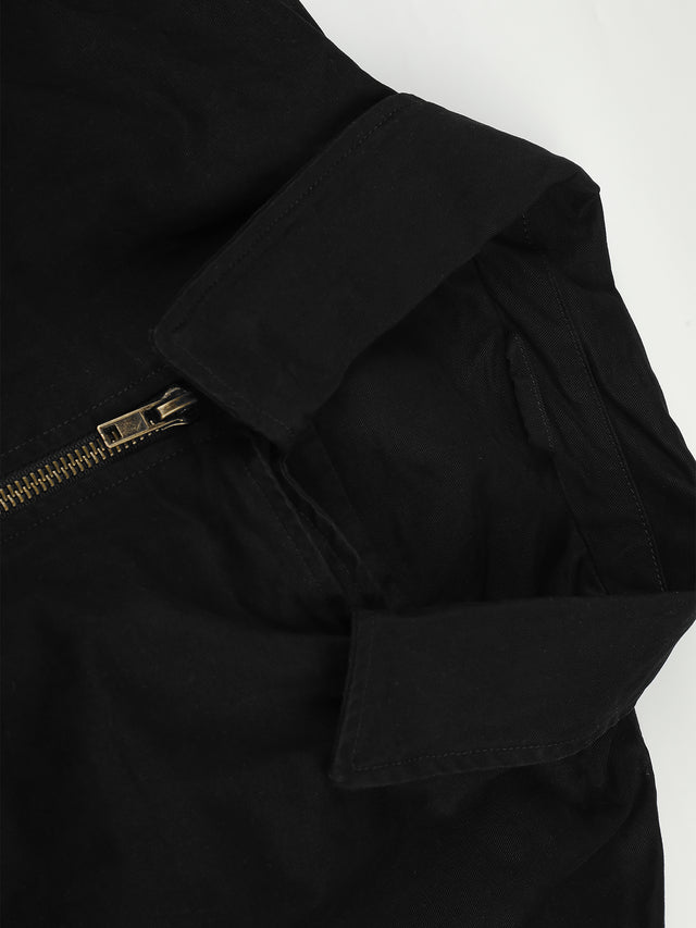 Belted Asymmetrical-Zip Boxy Biker Jacket