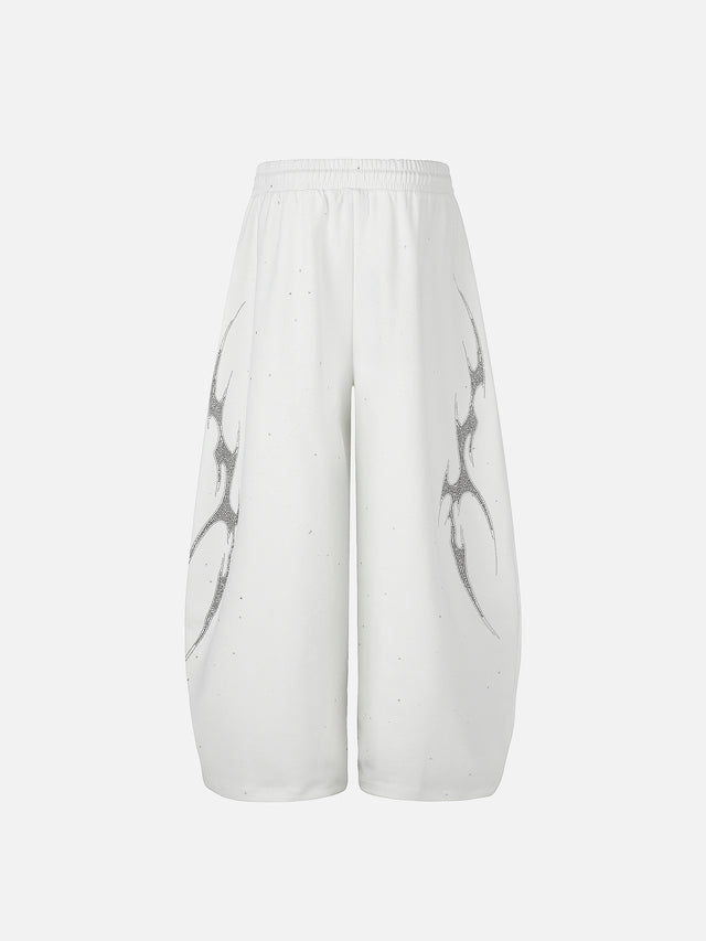 Rhinestone Tribal Graphic Baggy Sweatpants