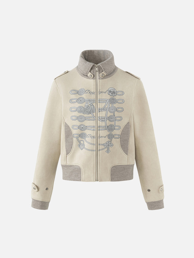 Napoleonic-Inspired 3D-Print Boxy Bomber Jacket