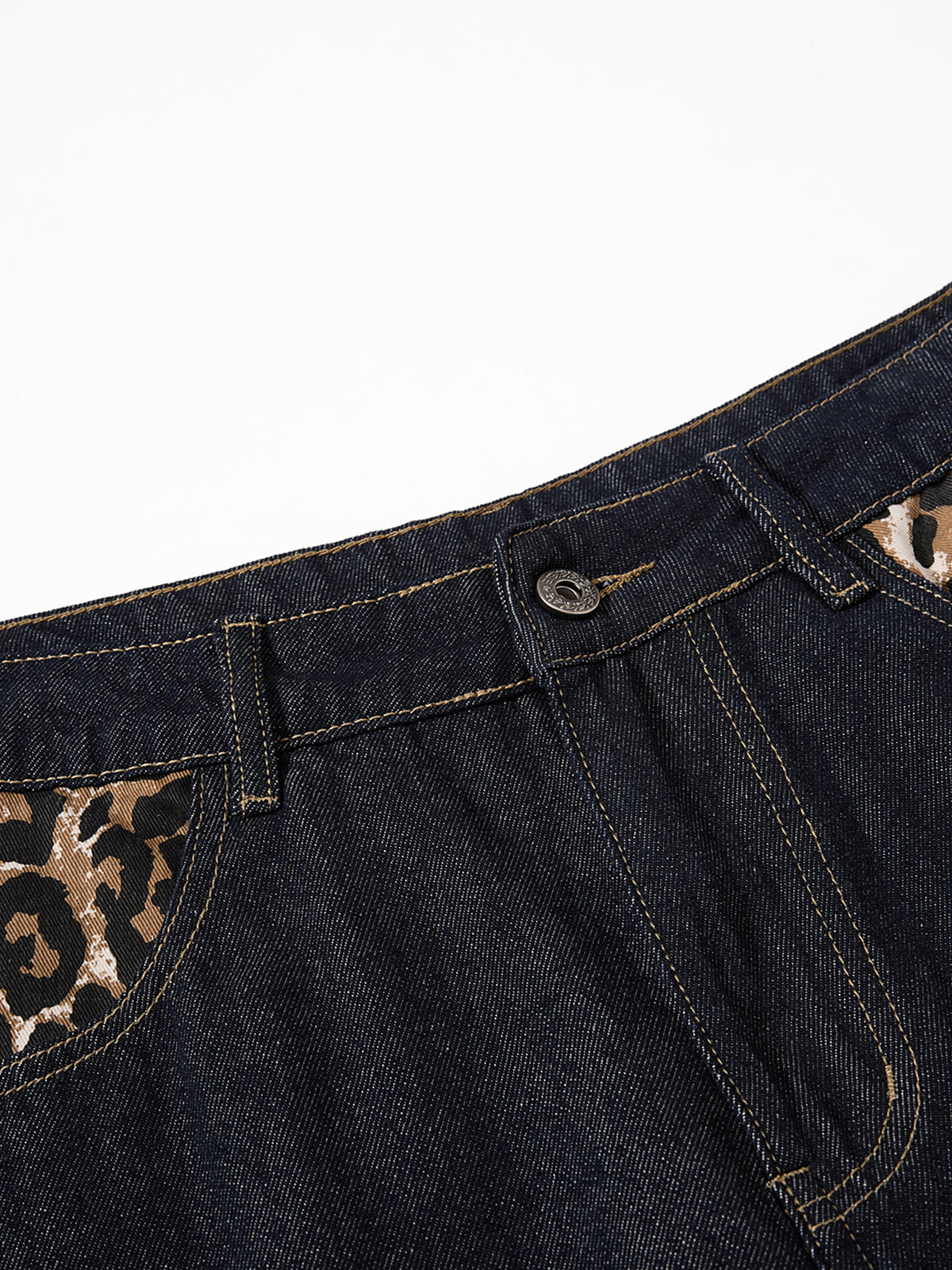 Leopard Patch Star Super-Baggy Denim Jeans