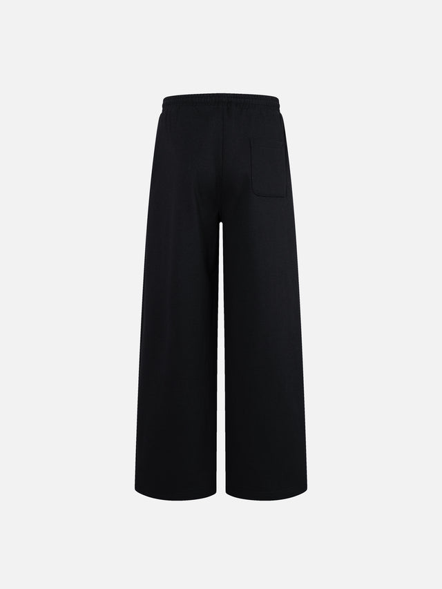 Clasp-Buckle Straight-Leg Sweatpants