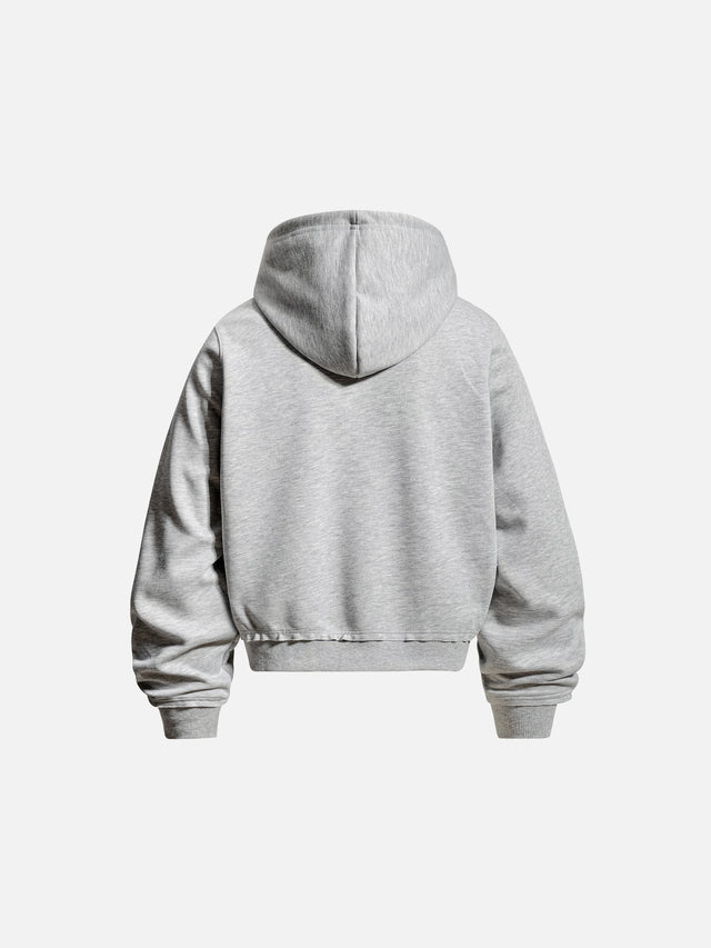 Napoleonic-Inspired Braided-Trim Embroidered Relaxed-Fit Zip-Up Hoodie