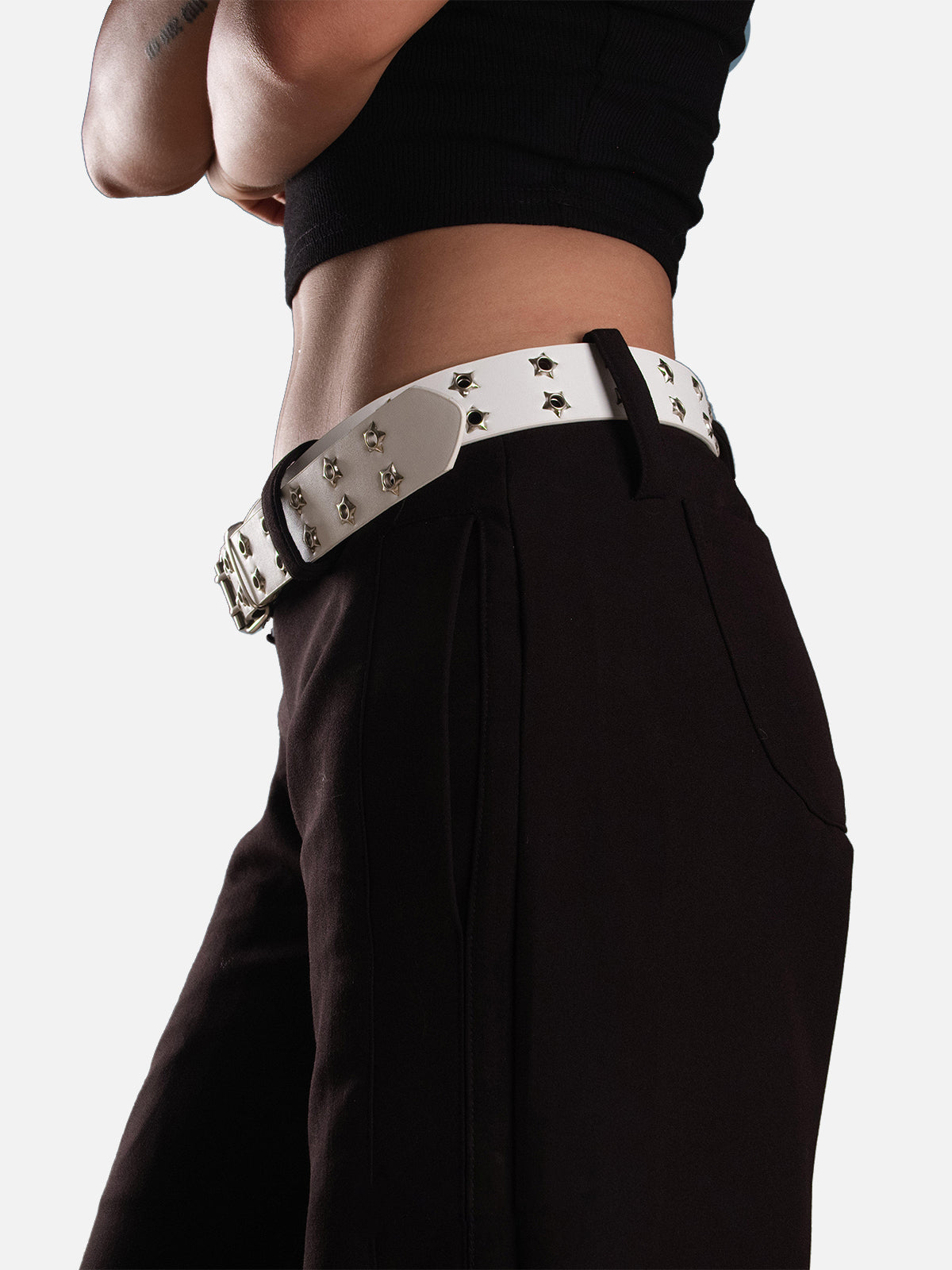 Star-Hole Double-Prong Belt