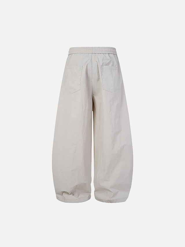Reflective Piping Parachute Baggy Track Pants