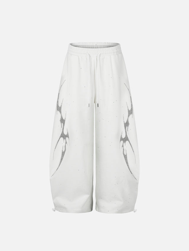 Rhinestone Tribal Graphic Baggy Sweatpants