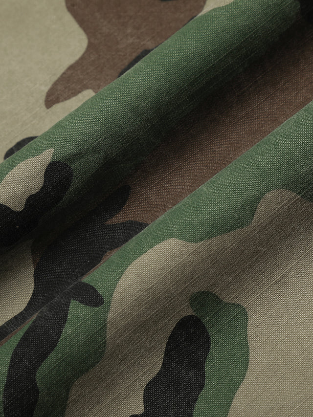 Camo and Leopard-Print Panelled Baggy Cargo Pants