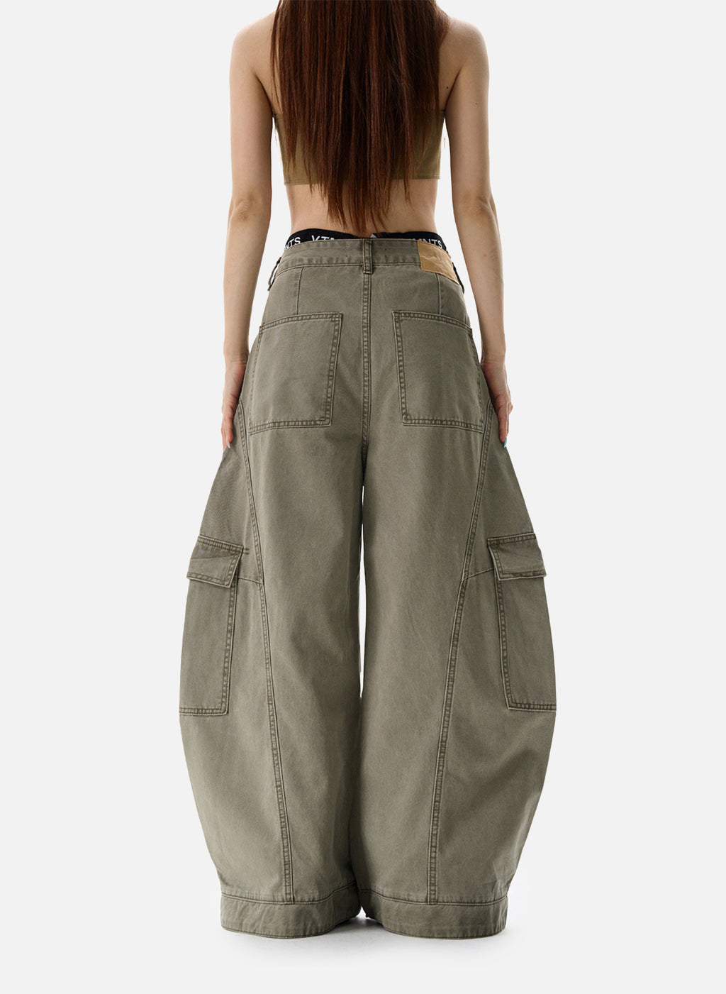 Seamed Baggy Cargo Pants