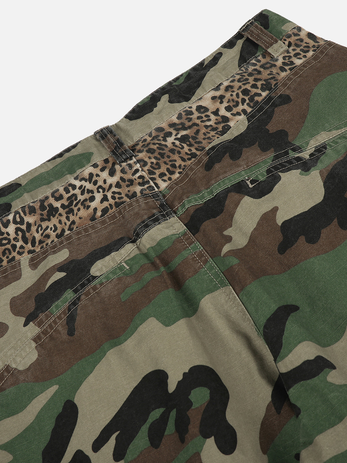 Camo and Leopard-Print Panelled Baggy Cargo Pants