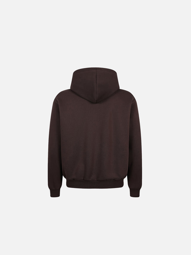Star-Print Boxy Zip-Up Hoodie
