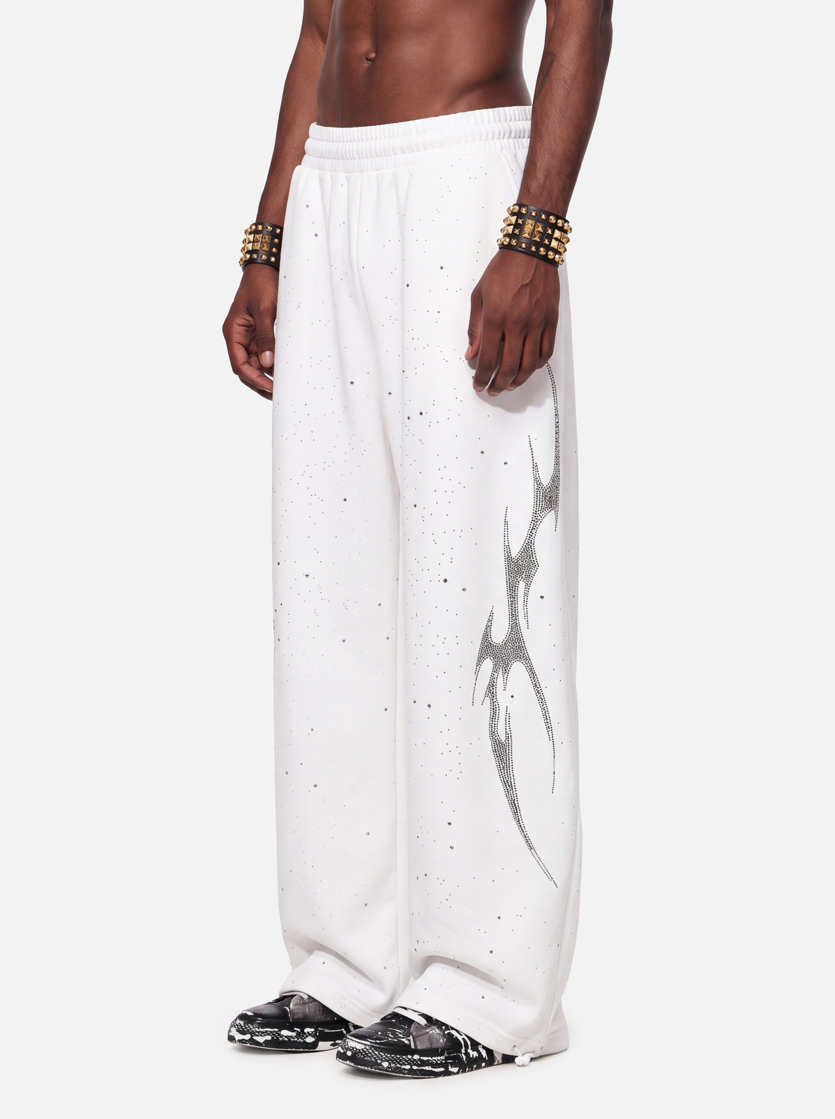 Rhinestone Tribal Graphic Baggy Sweatpants