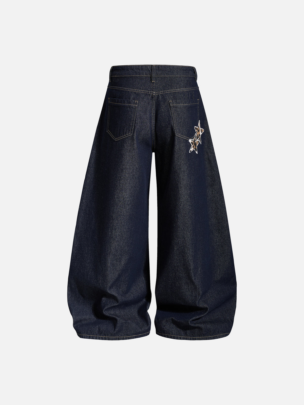 Leopard Patch Star Super-Baggy Denim Jeans