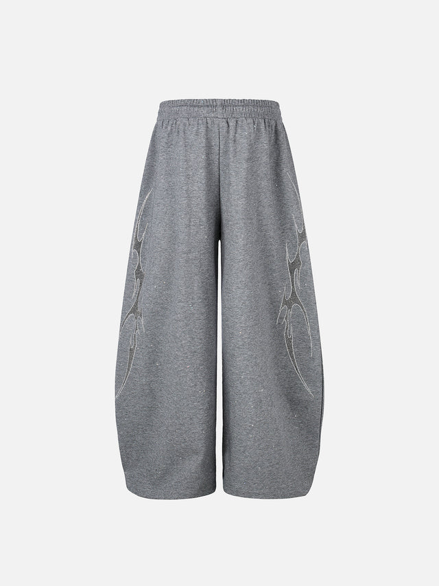 Rhinestone Tribal Graphic Baggy Sweatpants