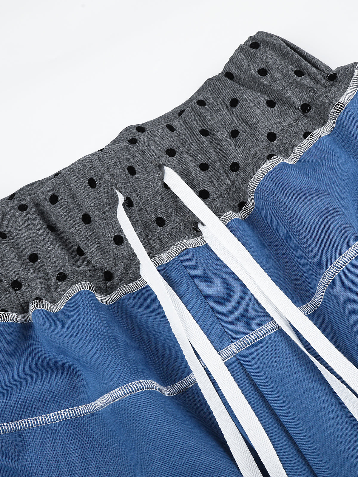 Star-Appliqué Double-Waistband Baggy Track Pants