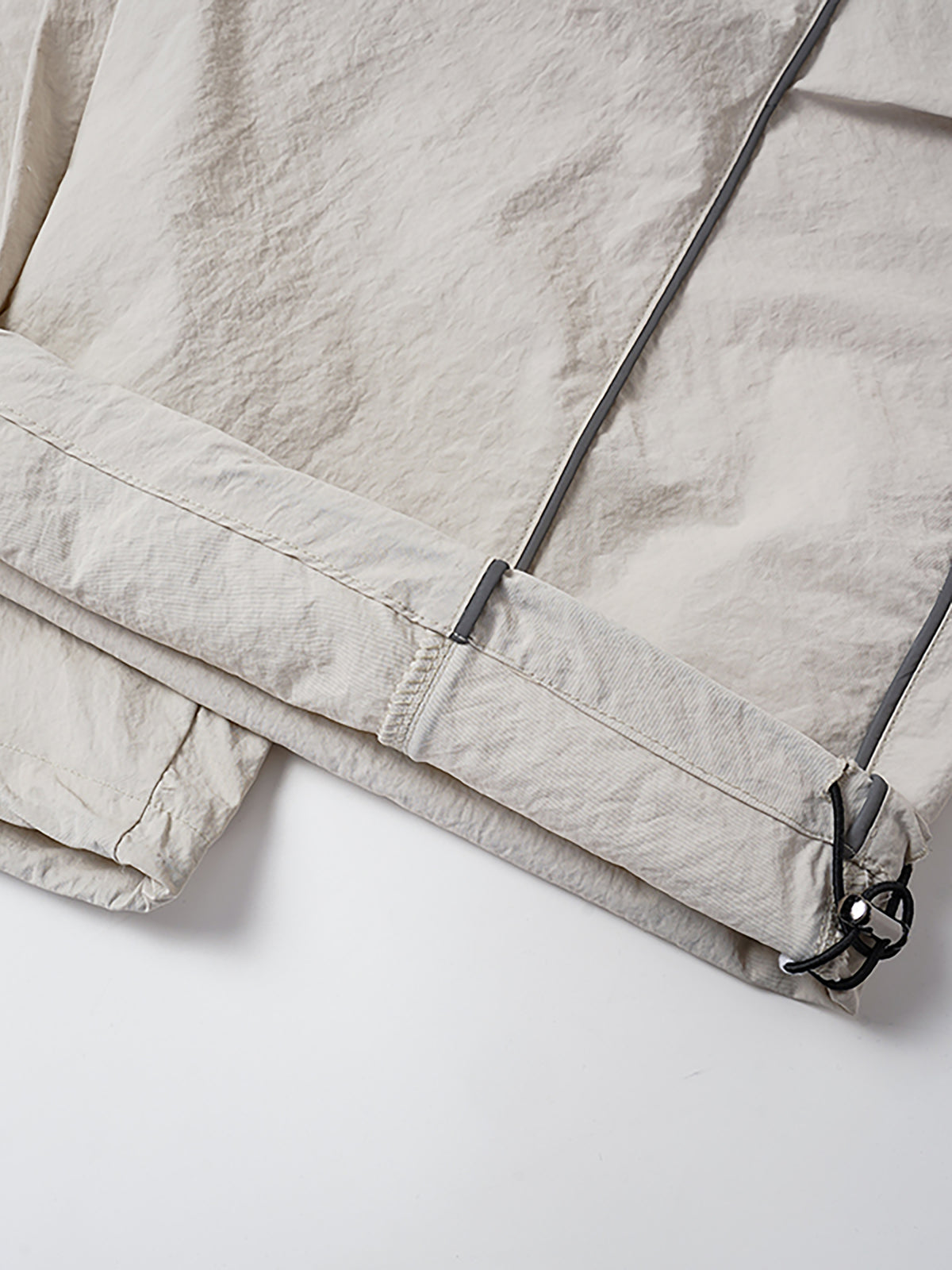 Reflective Piping Parachute Baggy Track Pants