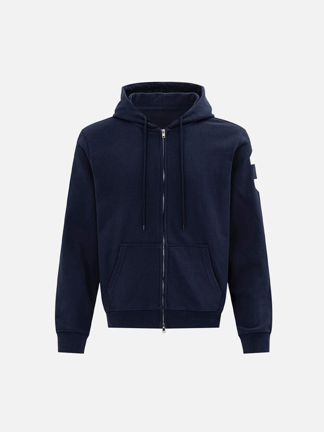 Angel Wings Flag Graphic Two-Way Zip Boxy Hoodie