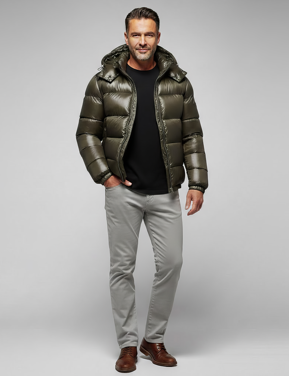 Men's Hooded Cotton-Padded Jacket