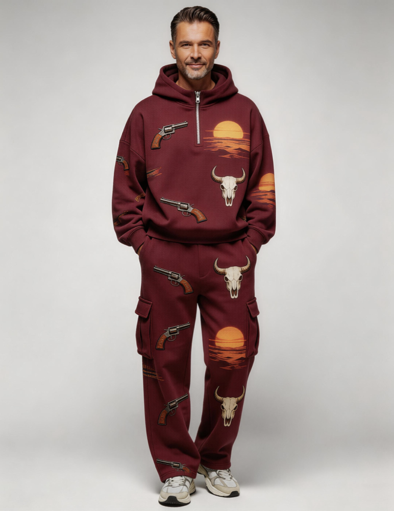 Men's Loose Fitting Sweatshirt Set