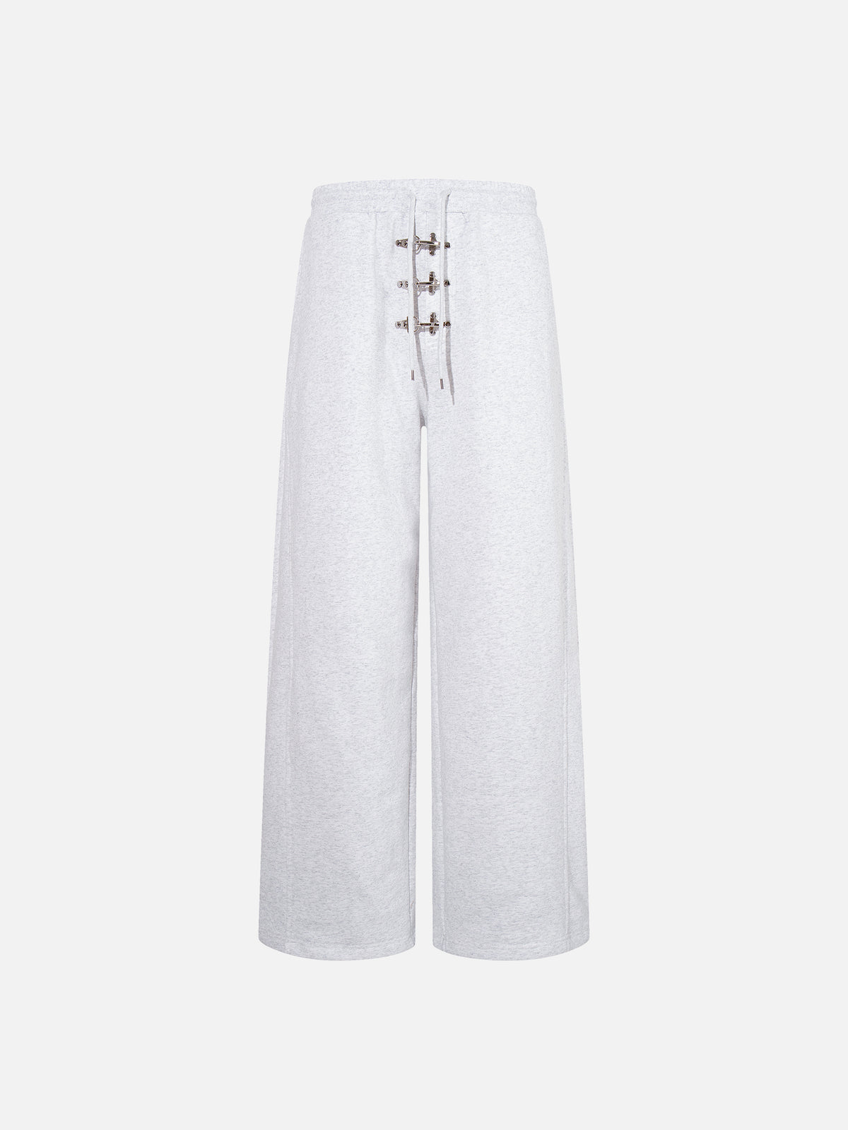 Clasp-Buckle Straight-Leg Sweatpants