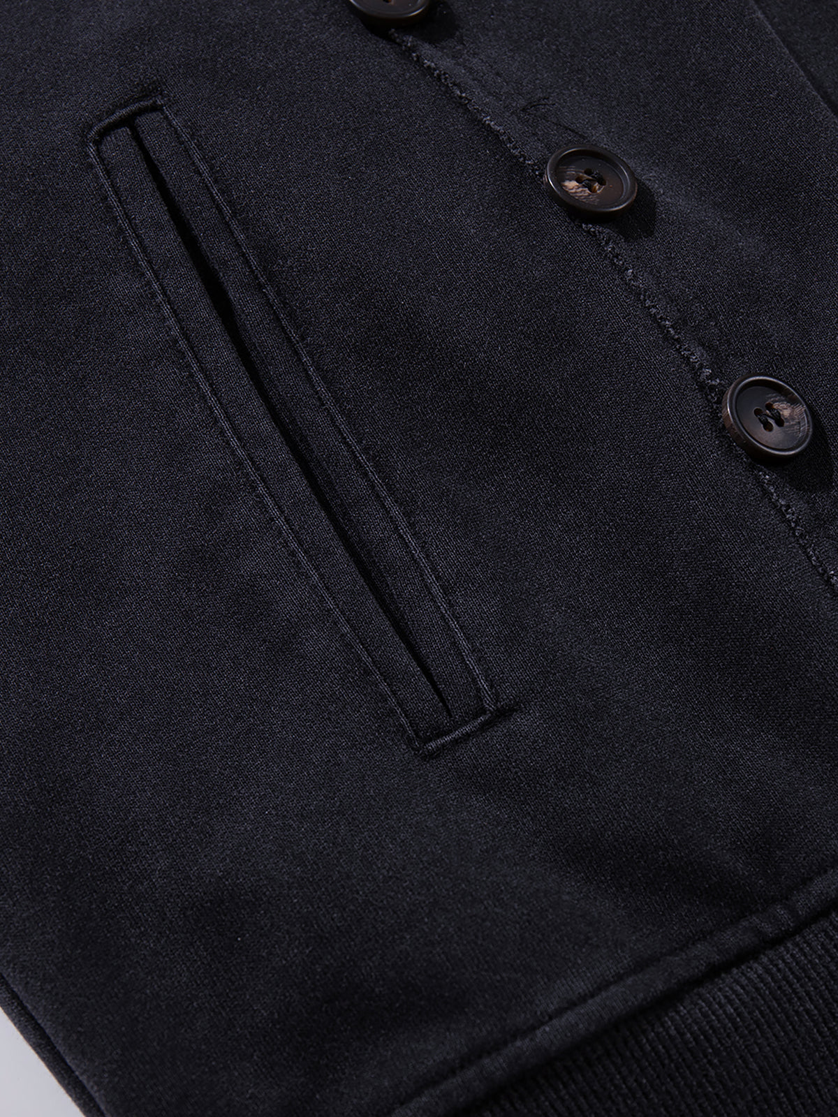 Button-Embellished Boxy Zip-Up Hoodie