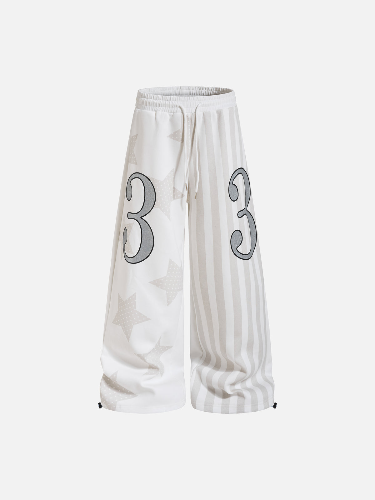 Star and Stripe Number Graphic Baggy Sweatpants