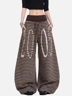 Striped Graphic Baggy Sweatpants