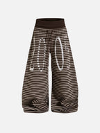 Striped Graphic Baggy Sweatpants